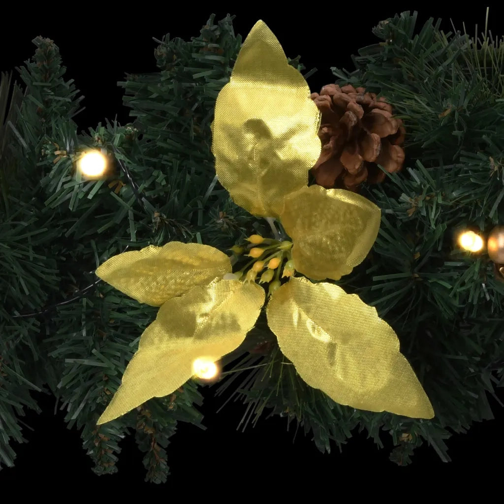 Ghirlanda di Natale con Lucine LED Verde 60 cm in PVC 320974