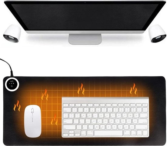 Sfoderino riscaldante per scrivania - Tavolo di lavoro 33 x 80 cm con 3 impostazioni di temperatura