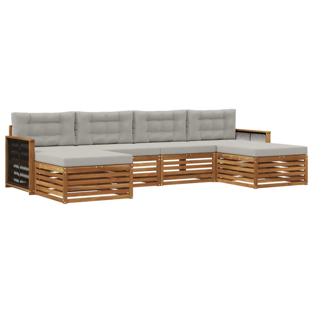Set di divani da esterno 6 pz Legno di Acacia Massello 3383684