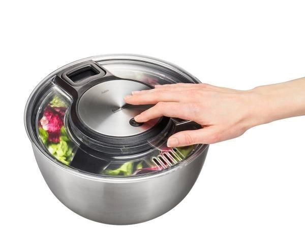 Gefu 28160 Speed Wing Centrifuga per insalata 5L in acciaio inossidabile colore Acciaio inox