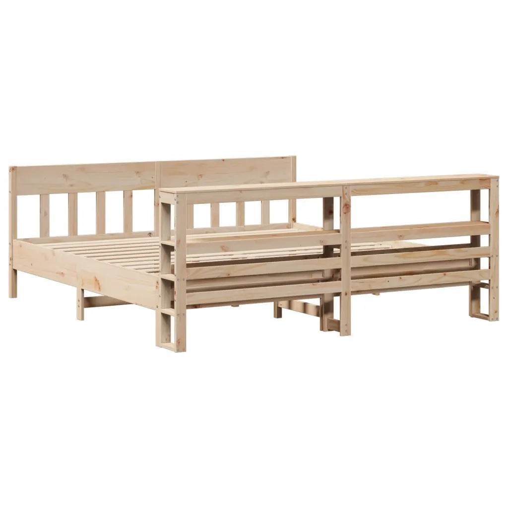 Letto matrimoniale | Letto per adulti | Letto senza Materasso 180x200 cm in Legno Massello di Pino