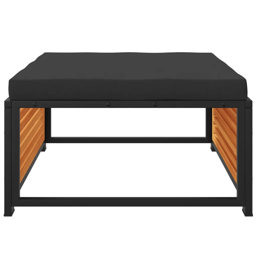 vidaXL Sgabello da Giardino con Cuscini 68x68x30 cm Massello Acacia