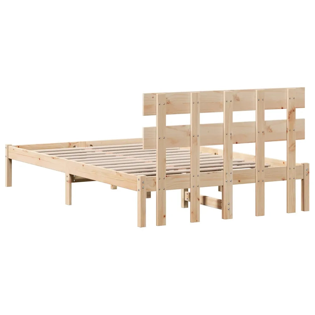 Struttura del letto Marrone 140 x 190 cm Legno massello di pino
