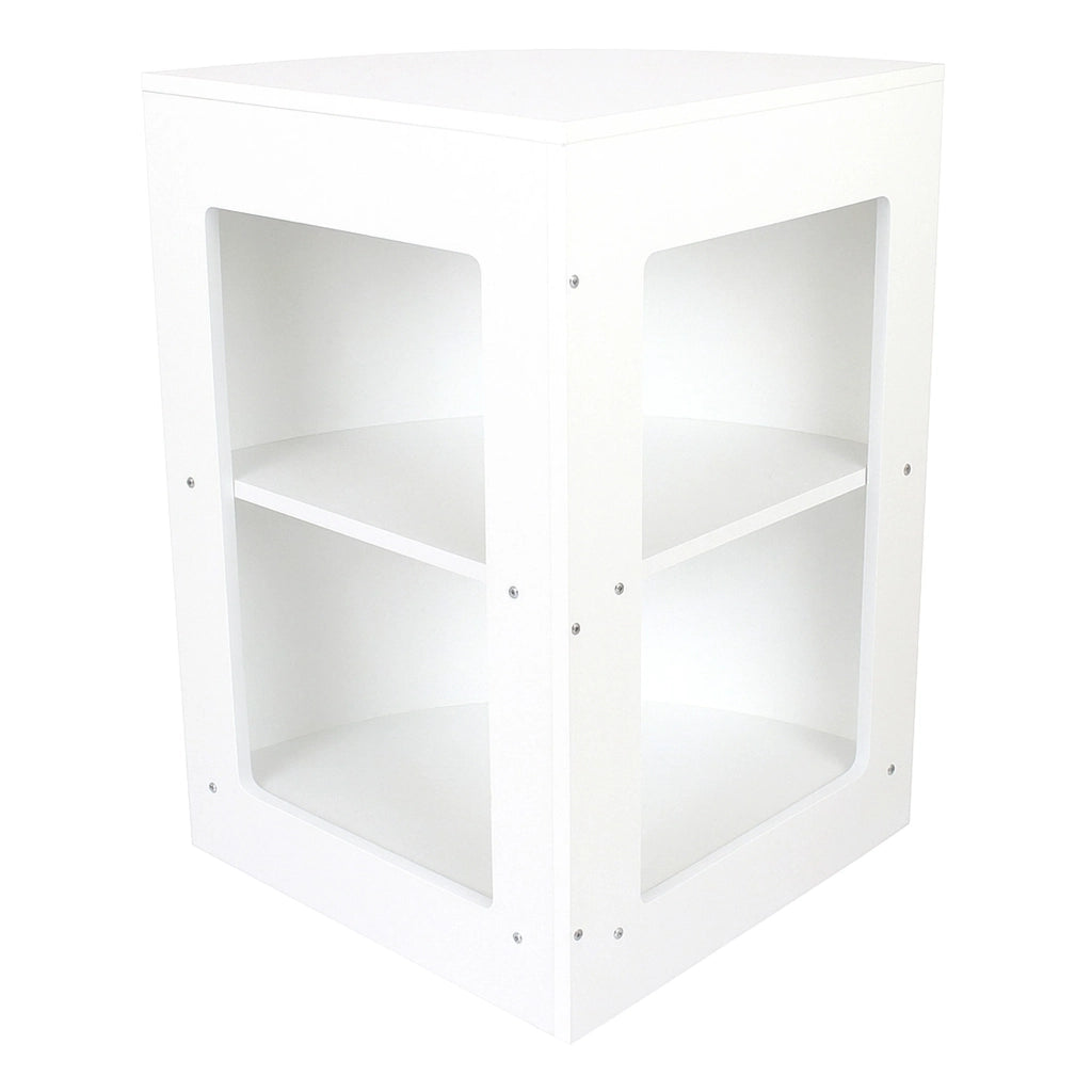 Bancone Angolare CM60 Bianco – MDF con 2 Ripiani Interni