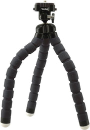 Mini Tripode Flessibile - Massima Altezza 27 cm, Incluso Capocannoncino e Disco di Scambio - Nero