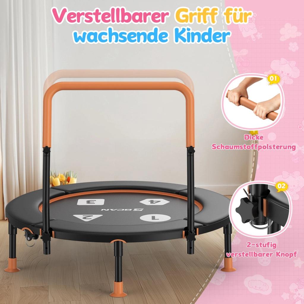 Trampolino per Bambini Folding ¨C zephmum ¨C 91 cm, Verde, Sicurezza, per Interno/Giardino