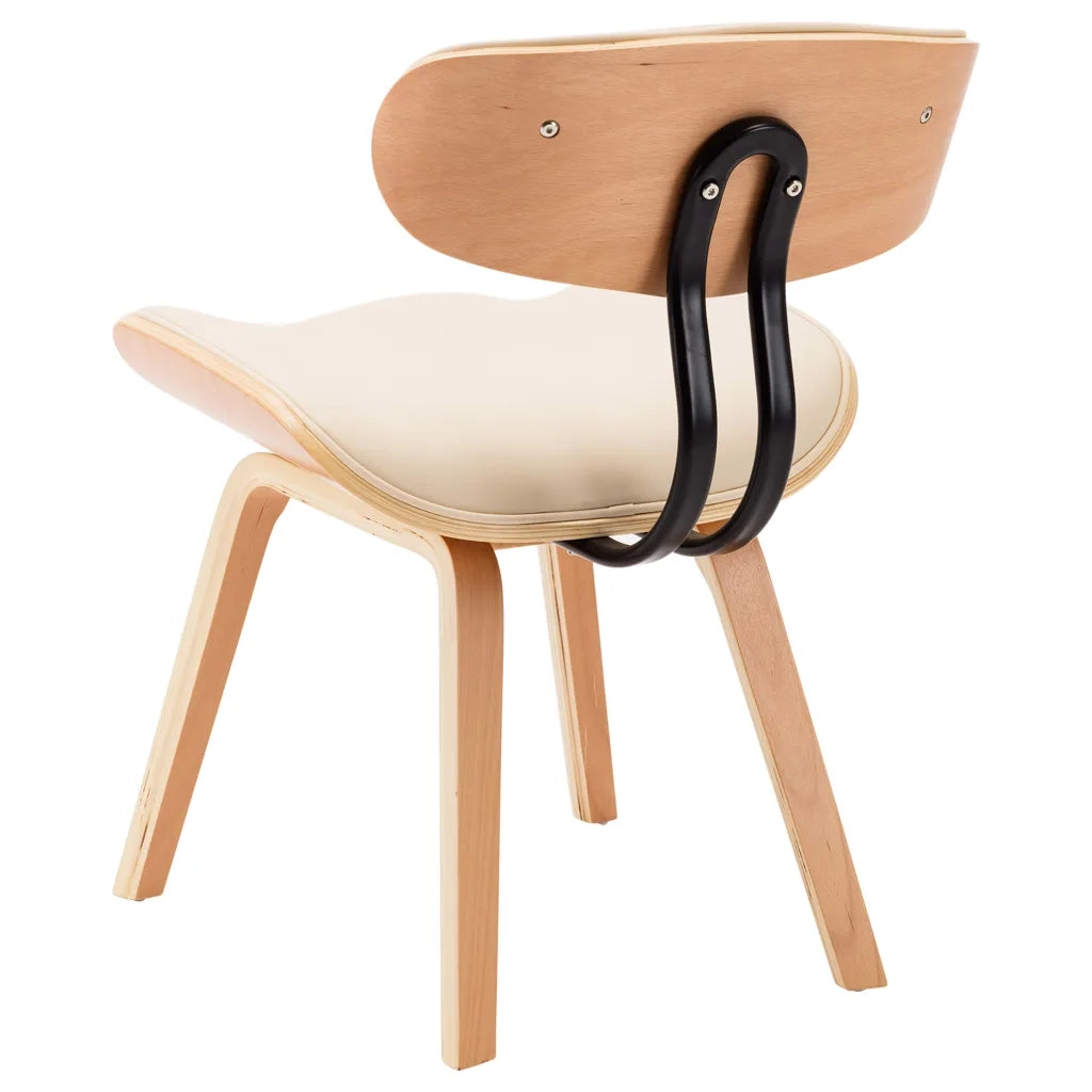 Sedie da Pranzo 6 pz Crema in Legno Piegato e Similpelle cod mxl 22525
