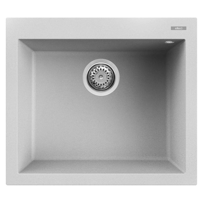 Lavello Elleci Incasso 1 vasca 57x50 Quadra 105 Metaltek Grigio Aluminium LMQ10579