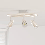 Faro da soffitto 3 vie regolabili in nichel opaco GU10