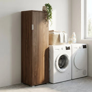 Armadietto da Bagno un anta 4 ripiani in Legno Composito cm 40x33x151 - ZAK