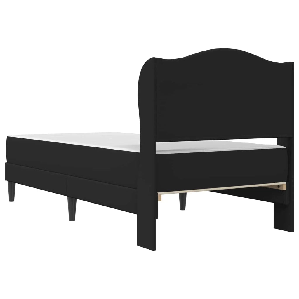Struttura del letto con testiera Nero 100 x 200 cm Similpelle