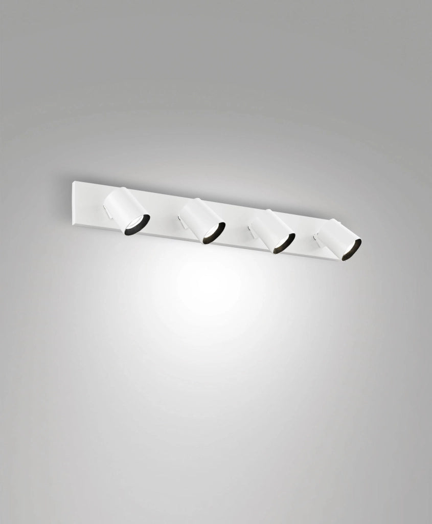Modo Faretto a soffitto a 4 luci, struttura in pressofusione di alluminio, Bianco, attacco GU10, versatile per ogni ambiente domestico