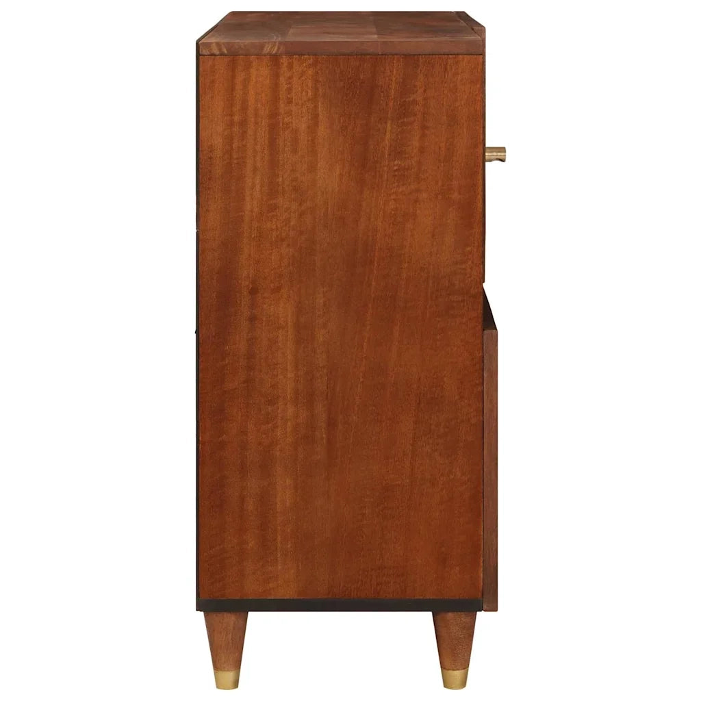 Credenza | Madia | Buffet da pranzo | Armadio da pranzo Marrone 80 x 33,5 x 75 cm Legno di mango massello