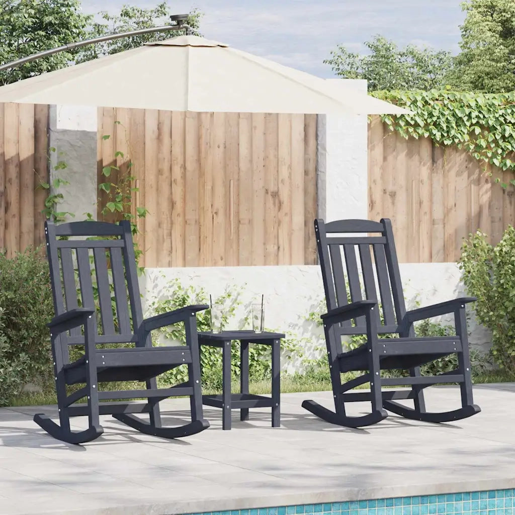 Sedia a dondolo 2 pcs Navy 92 x 70 x 108 cm Polietilene 3335811