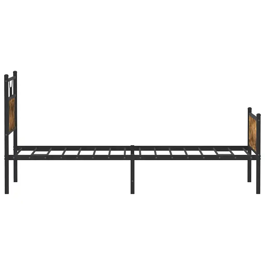 vidaXL Giroletto senza Materasso Rovere Fumo 90x200 cm in Truciolato