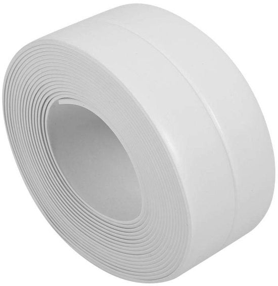 Striscia di Sigillatura - Impermeabile - Duraturo - Bianco - Resistente alla Muffa - Ideale per Cucina e Bagno - 3.2m Striscia in PVC