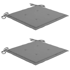 Sedie da Giardino 2 pz con Cuscini in Legno di Teak e Acciaio cod mxl 7949