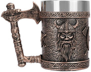 Pul bier in stile vichingo, insetto in acciaio inossidabile, becher vichingo, pul bier scandinavo, regalo per uomini, adatto a collezioni, regalo per il giorno del padre (Stile-3)