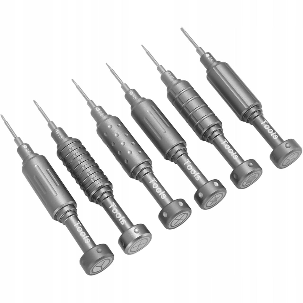 Set di Cacciaviti di Precisione Magnetici – Alta Qualità, 6 Pezzi | Alluminio, Punta Magnetica, Impugnatura Antiscivolo