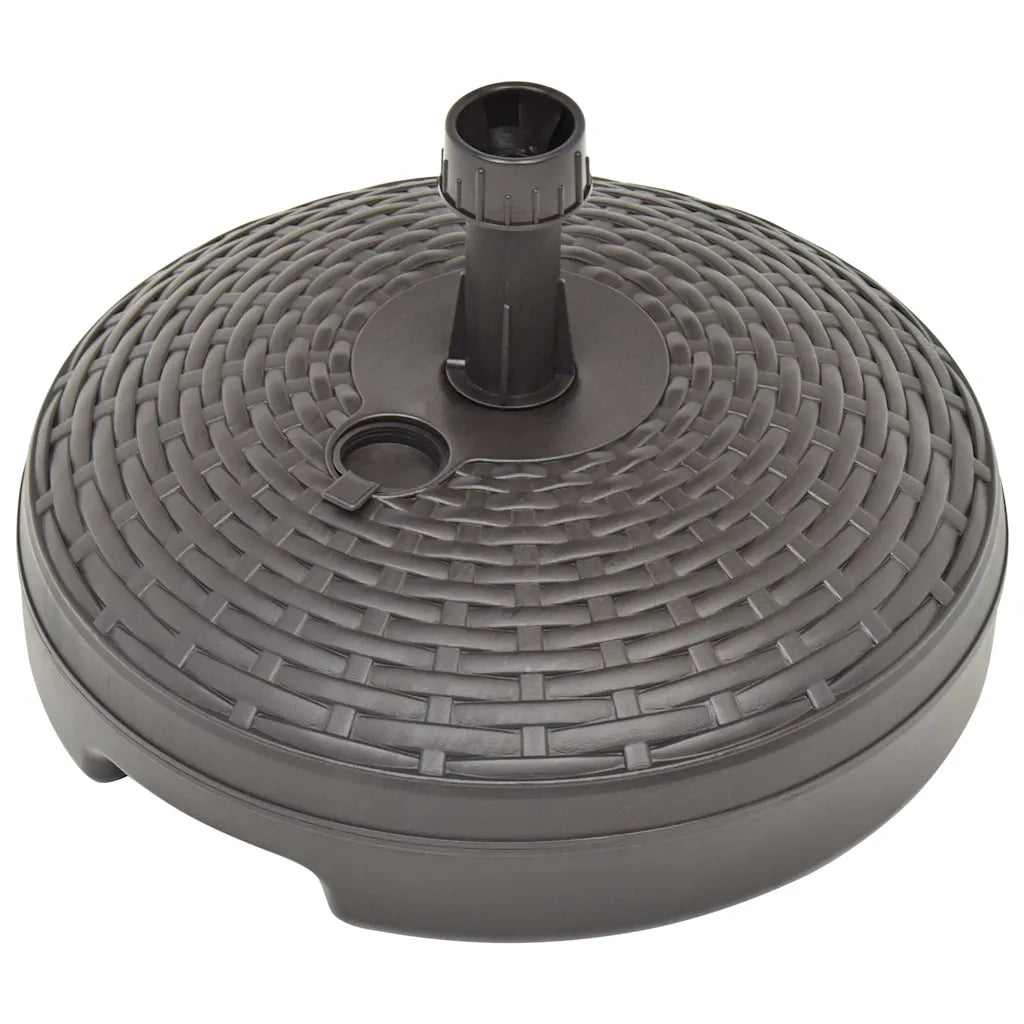 Base per ombrellone 45 x 28 cm stabile e resistente alle intemperie per uso esterno in giardino plastica marrone 02_0045955