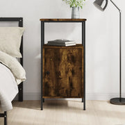Comodino-Tavolino da notte Rovere Fumo 41x31x80 cm Legno Multistrato