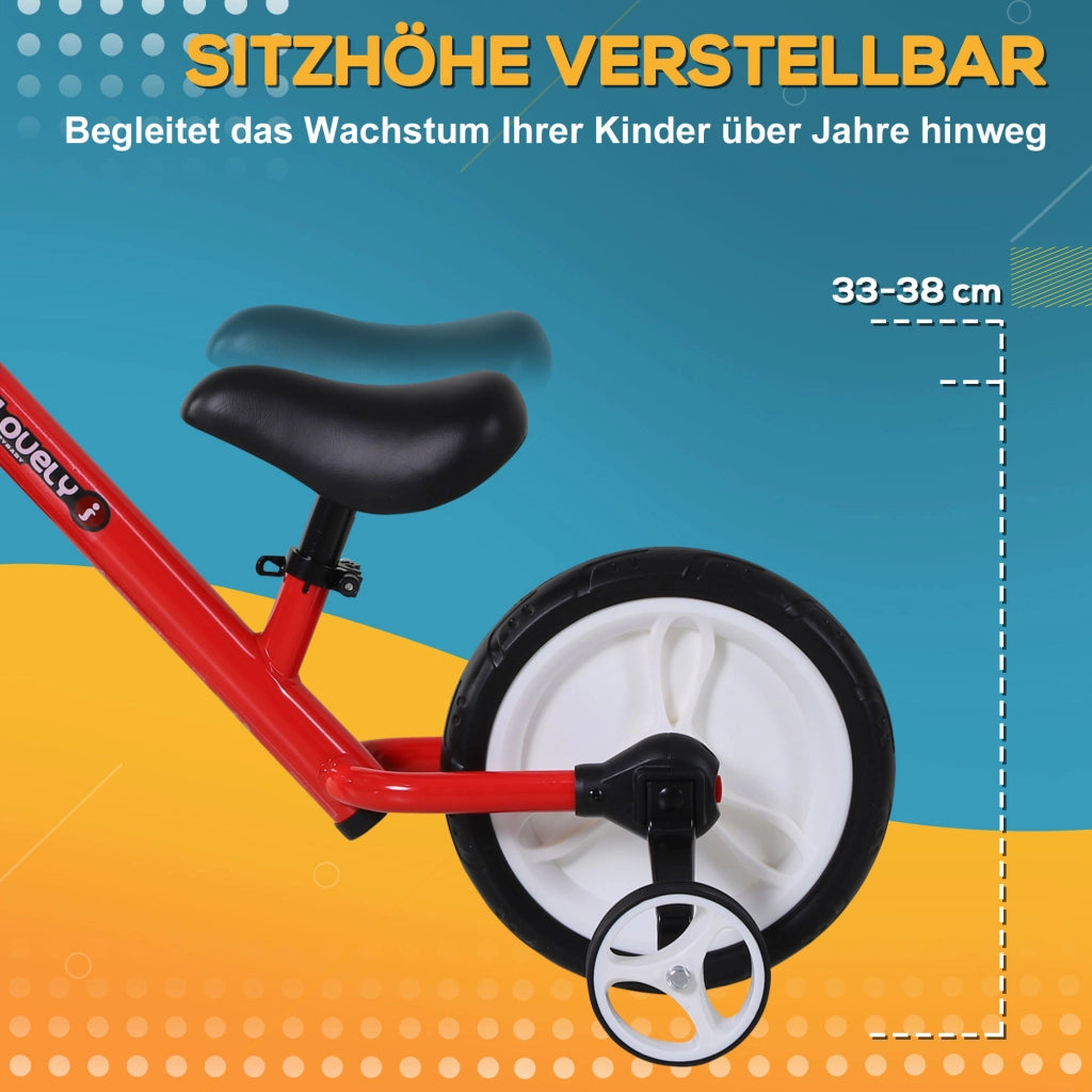 Bicicletta senza pedali per bambini ¨C Minimal ¨C Rosso, regolabile, 2-5 anni