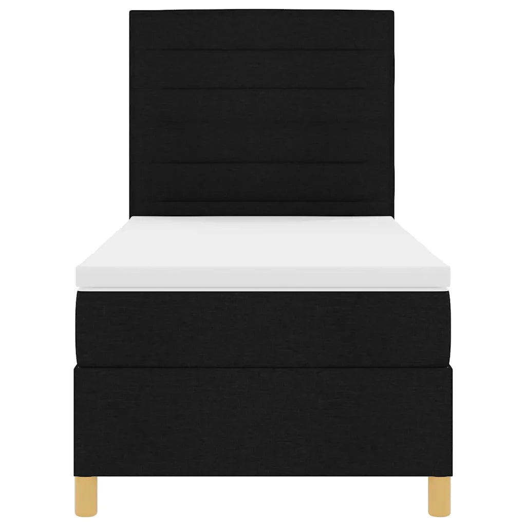 Letto a molle con materasso Nero 80 x 200 cm Tessuto 3339499