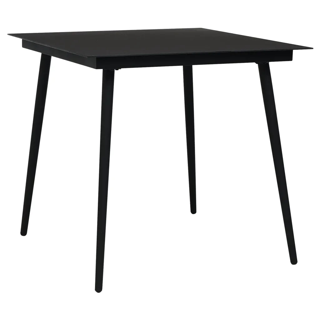Set da Pranzo da Giardino 3 pz | Set Salotto da Giardino Nero in Rattan PVC