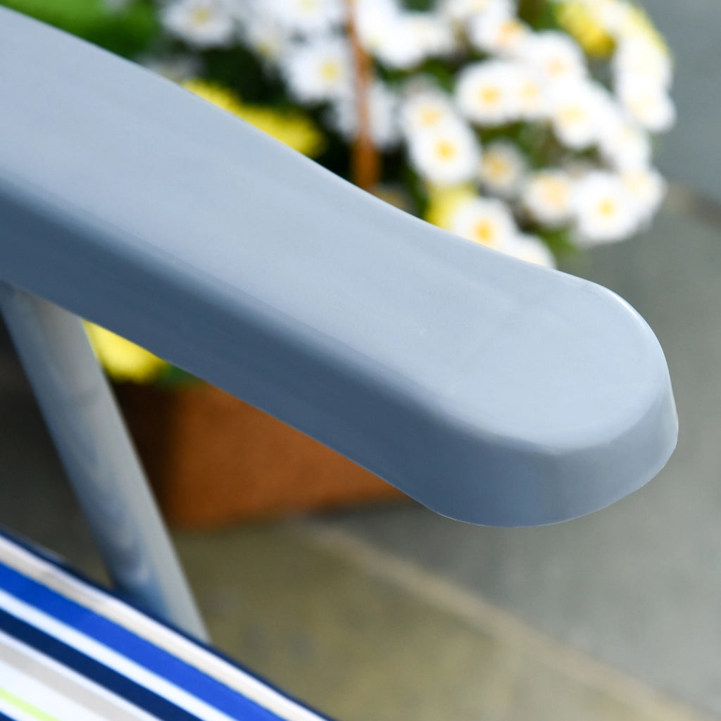 Ensemble de chaises longues : 2 chaises longues avec coussin pliable et ajustable en acier polyester bleu 60x75x65-102cm pour patio de jardin
