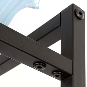 Toboli Scaffale in acciaio a ripiani per 3 casse di bevande, porta casse d'acqua 47x31x116cm, 20 kg/piano