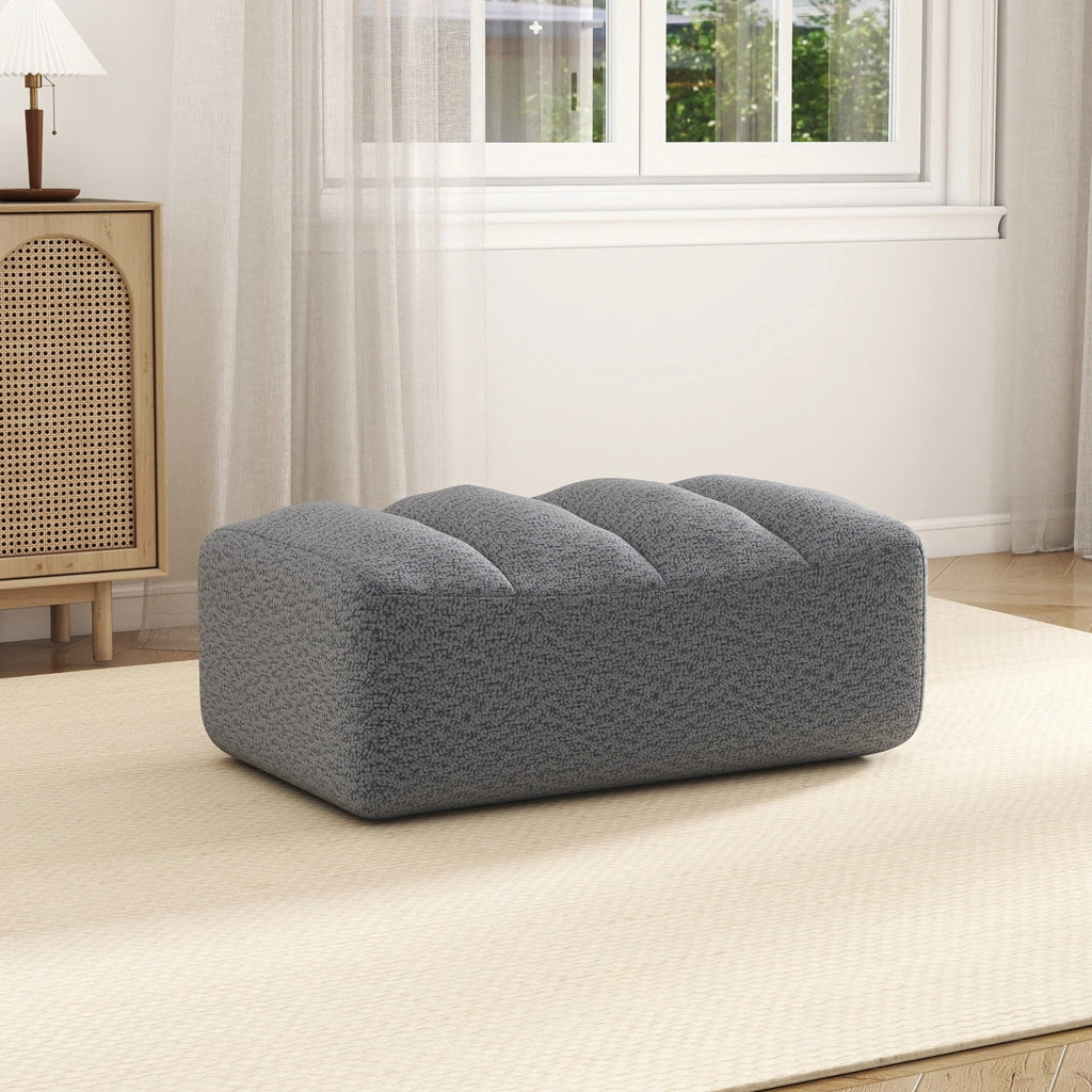 DIVANO Modulare senza montaggio in Fleece granulare Grigio 25x25x83 cm