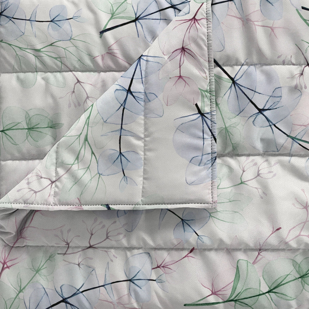 Trapuntino Estivo Karma Singolo 160x240 cm in Poliestere Bouquet Blu