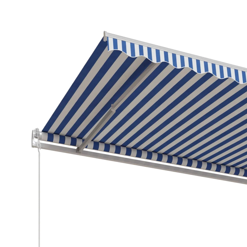 Tenda da Sole Retrattile Automatica 600x350 cm Blu e Bianca 3069046