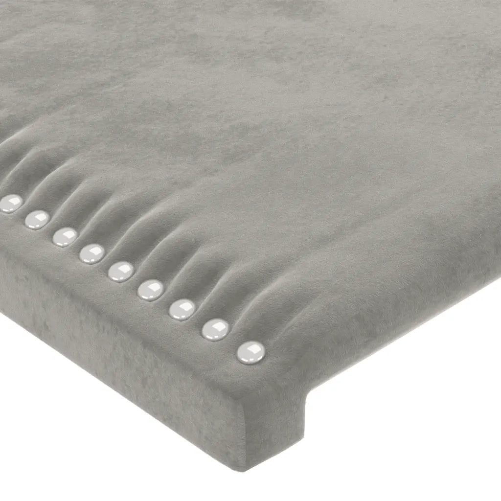 Testiera Grigio Chiaro 100x5x78/88 cm in Velluto 345918