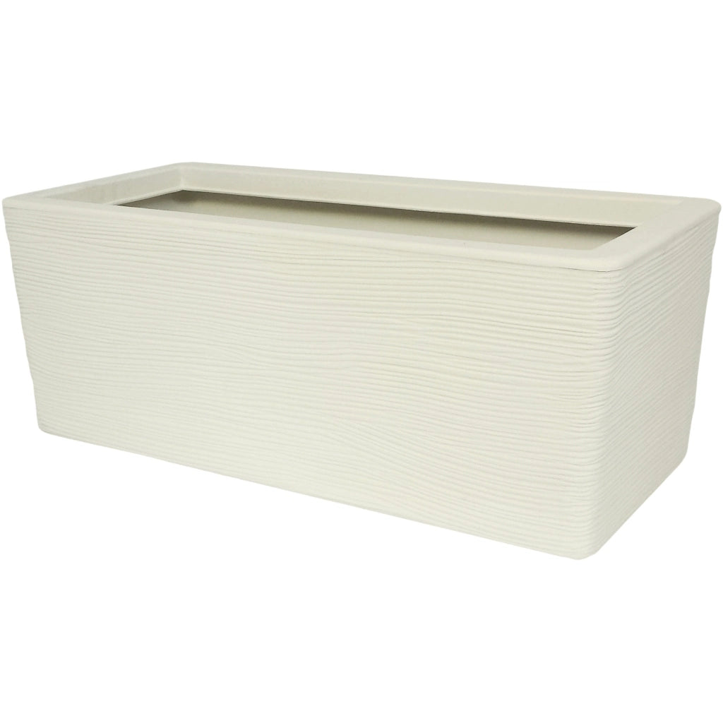Cassetta Rigata Shabby bianco perla