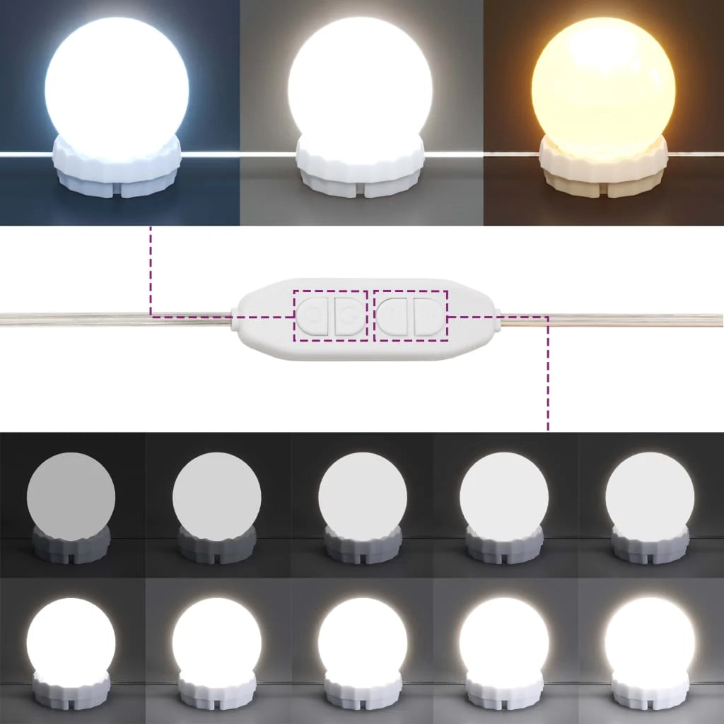 Toeletta con illuminazione a LED 60 x 40 x 140 cm grigio 02_0006283