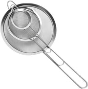 Set di Siftatori per Cucina a Tre Parti - Siftatore Fine - Acciaio Inossidabile - Siftatore Profondo - Multifunzionale - Per Farina e Succo - Set di Siftatori
