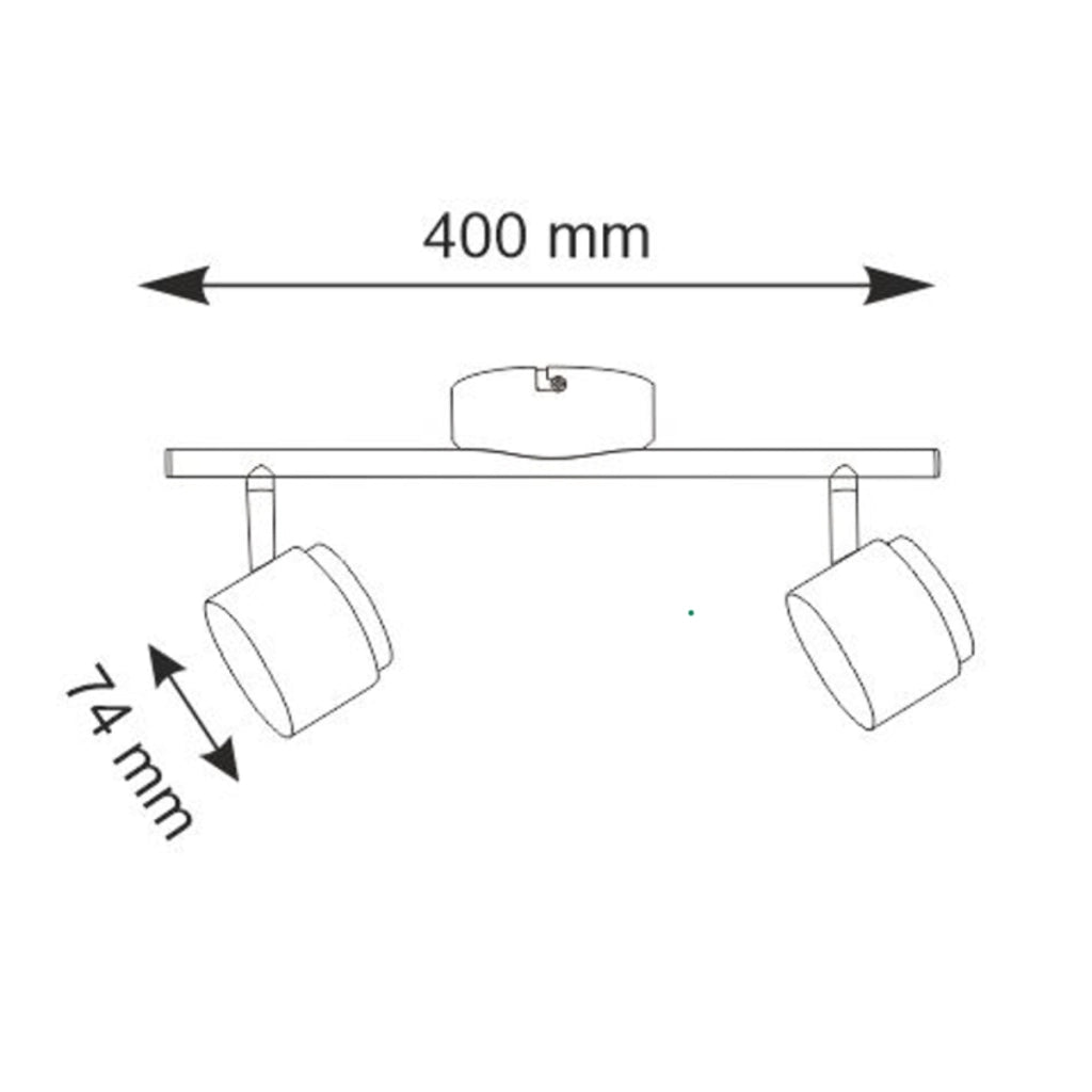 Lampada parete/soffitto LED 2 luci bianca 3000K Polux KUBIK 318220