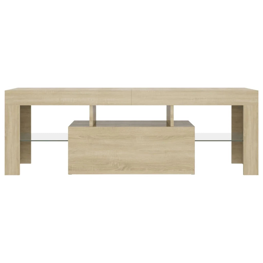 Mobile TV multimediale mensola TV credenza mobile TV per sala da pranzo soggiorno camera da letto con luci LED rovere Sonoma 120 x 35 x 40 cm marrone 02_0026756