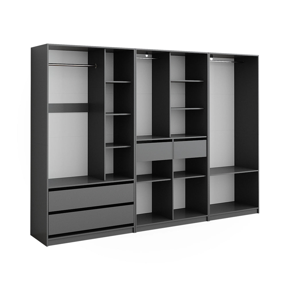 Vicco Armadio Antracite 280 x 200 cm Set di 3