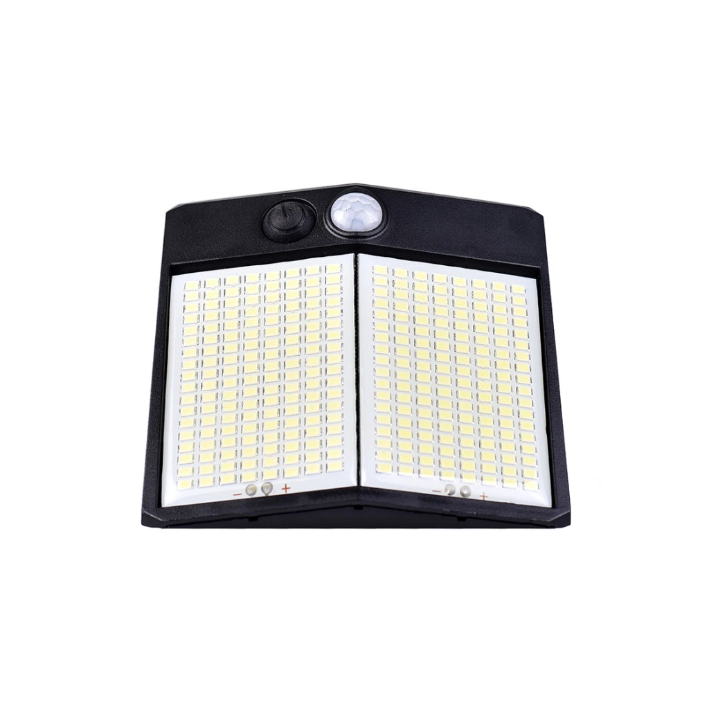 FARETTO LED SOLARE DA ESTERNO CON SENSORE DI MOVIMENTO LUCE FREDDA - IDEALE PER ILLUMINAZIONE GIARDINI CORTILI SICUREZZA NOTTURNA E RISPARMIO ENERGETICO