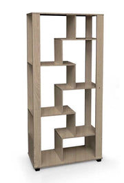 ERMES LIBRERIA IN LEGNO CON 7 MODULI APERTI 88 X 30 X 176 CM COLORE ROVERE