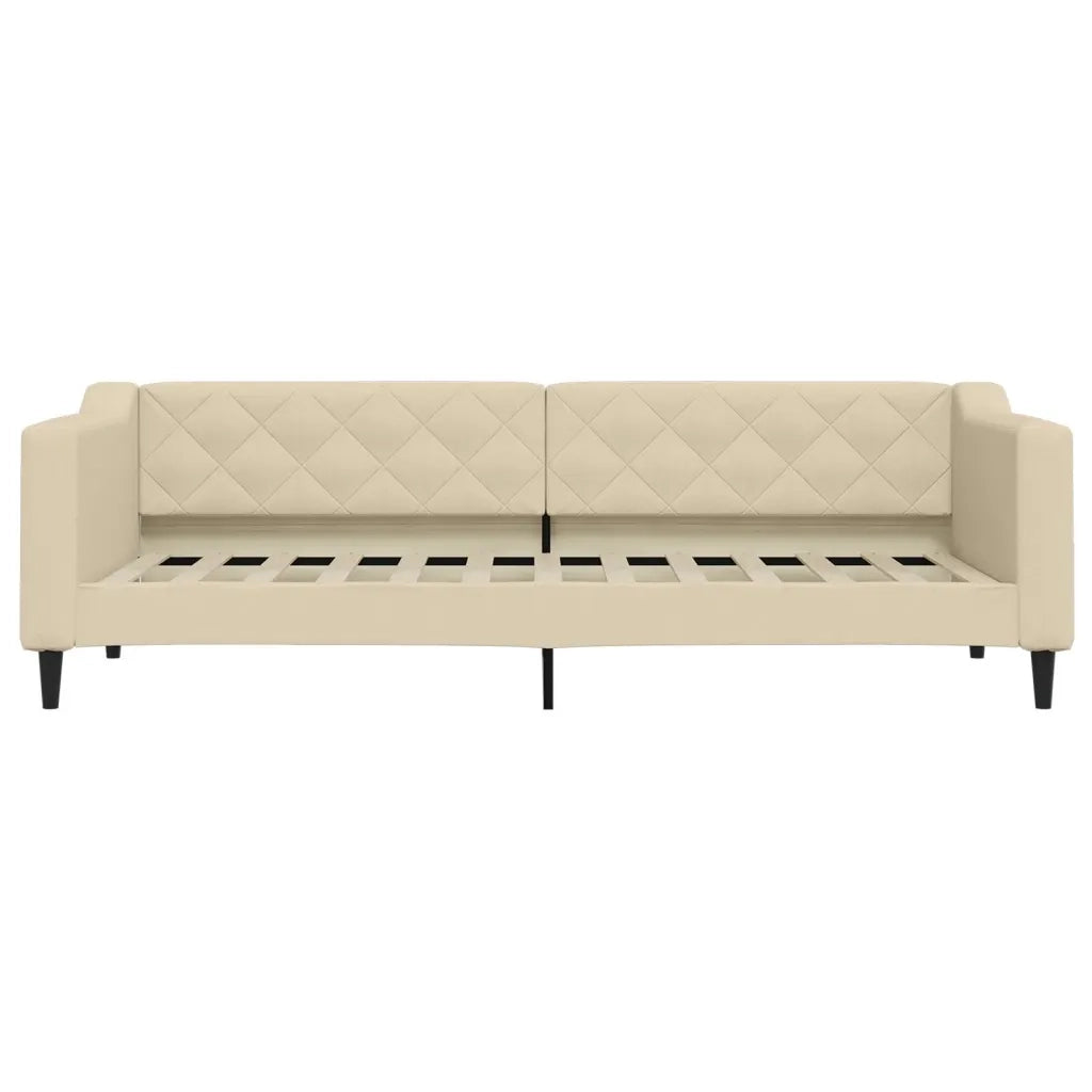 Divano Letto con Materasso Crema 80x200 cm in Tessuto 3197407