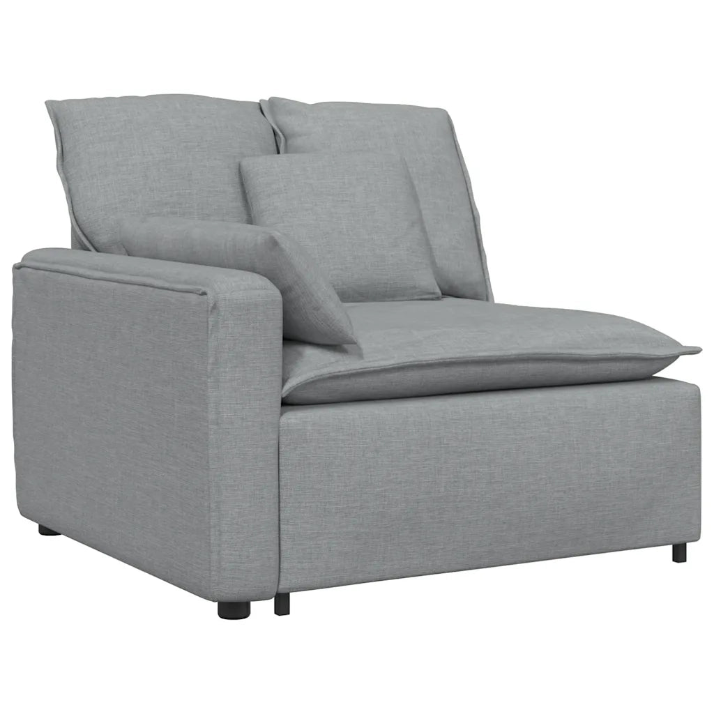 vidaXL Divano Modulare con Cuscini in Tessuto Grigio Chiaro