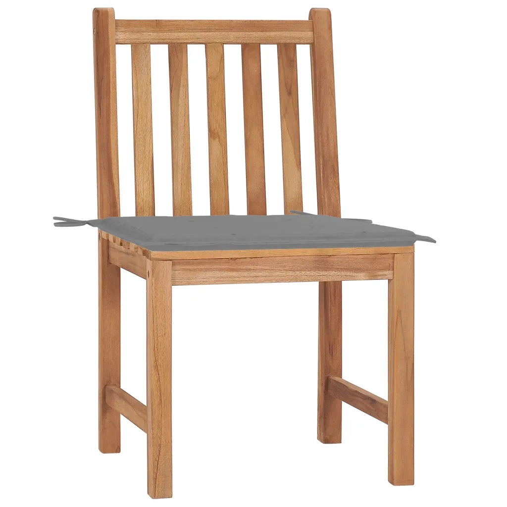 Sedie da Giardino 2 pz | Sedie da Esterno con Cuscini in Legno Massello di Teak