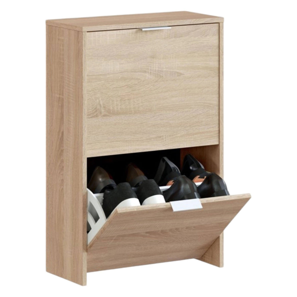 Mobile Portascarpe Arafat, Scarpiera 12 Paia, 50x22x76h cm Marrone Rovere