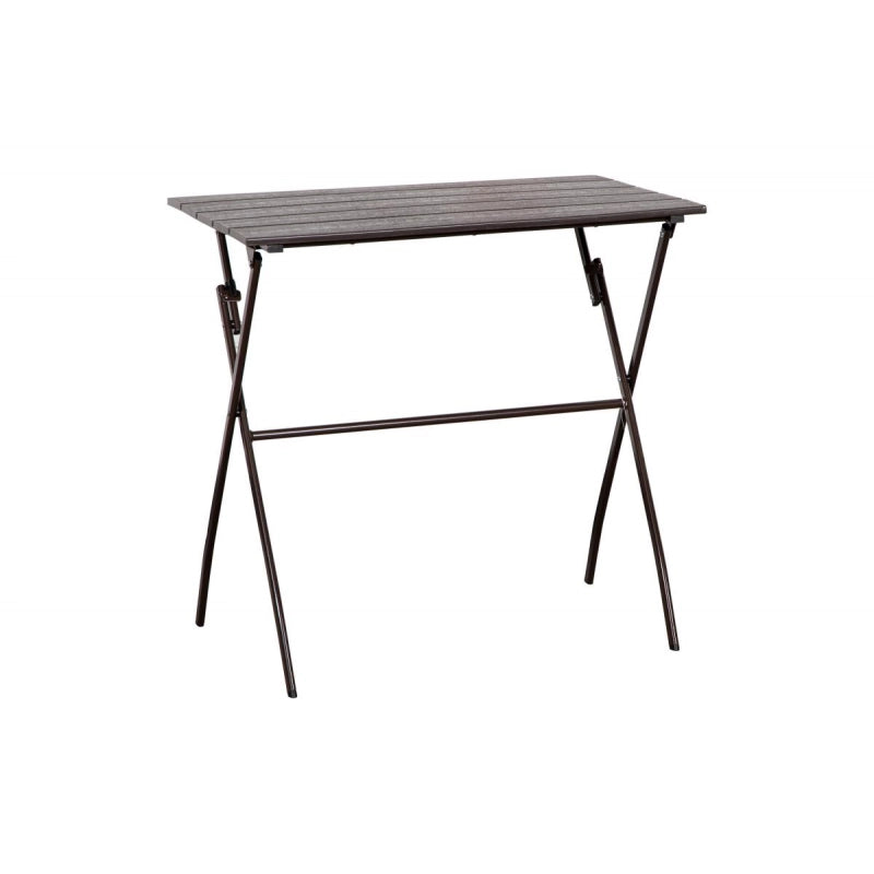 TAVOLO PIEGHEVOLE CON FINITURA EFFETTO LEGNO MARRONE, CASACOLLECTION
