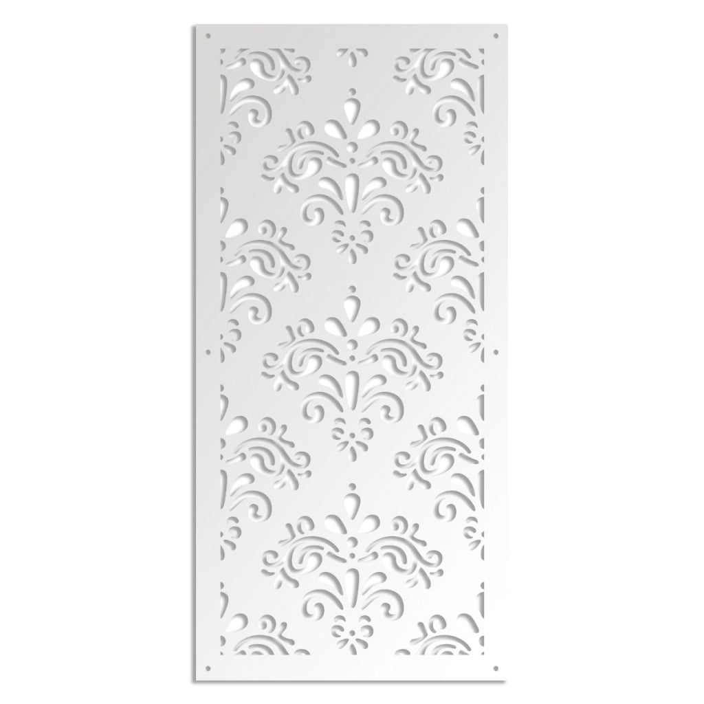 DAMASCO - Pannello in PVC traforato - Parasole Misura: 73x148 cm, Colore: bianco