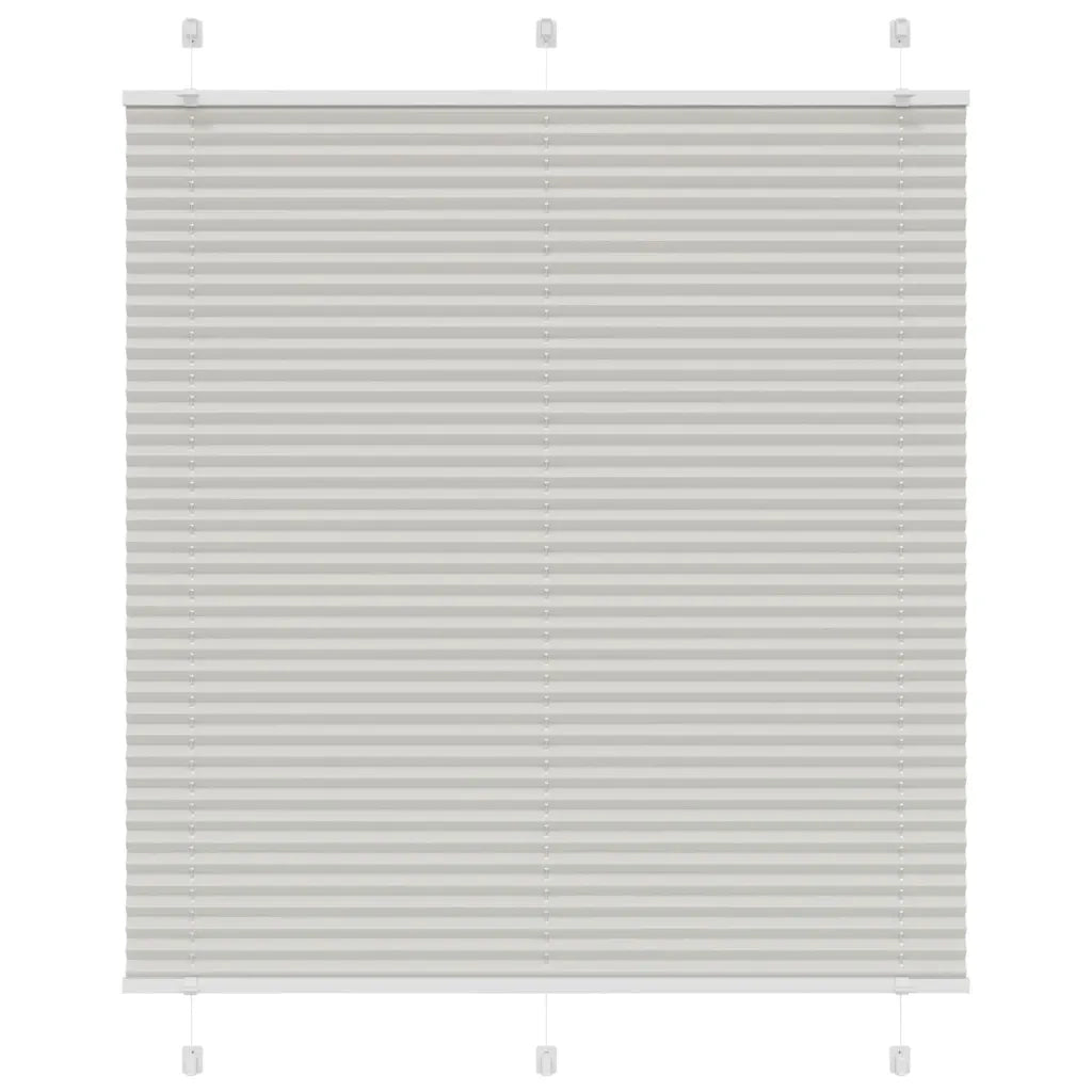 Tenda Plissettata Grigio Chiaro 115x150 cm Larghezza Tessuto