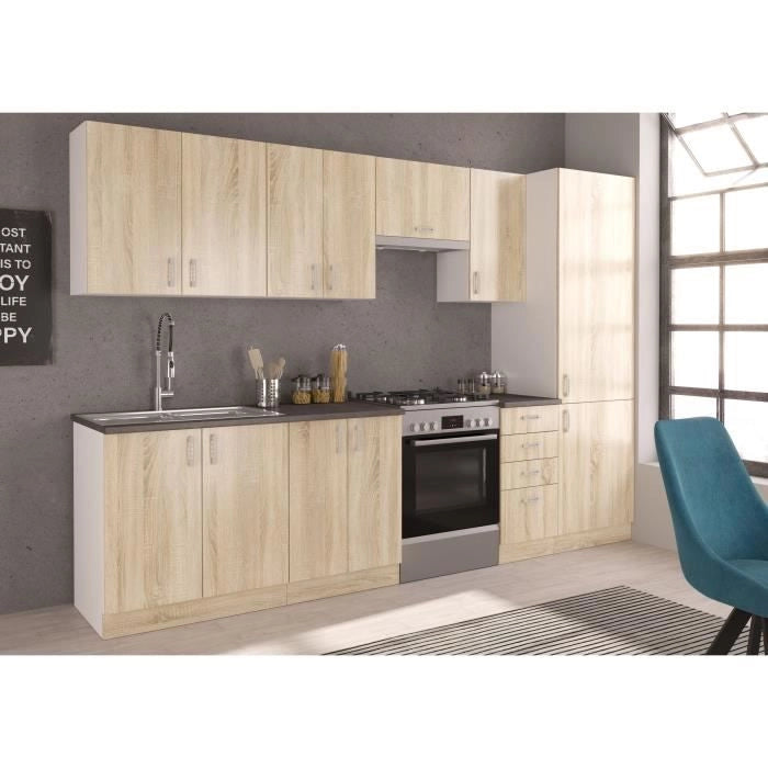 Mobile alto SARA - 2 ante - decoro rovere Sonoma - L60xP31xH71,5 cm - Prodotto in Polonia